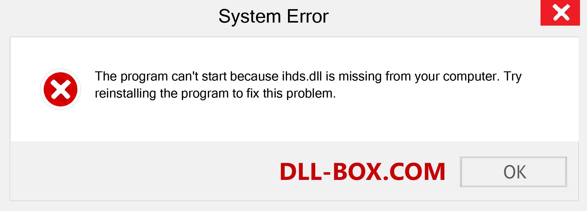  ihds.dll file is missing?. Download for Windows 7, 8, 10 - Fix  ihds dll Missing Error on Windows, photos, images