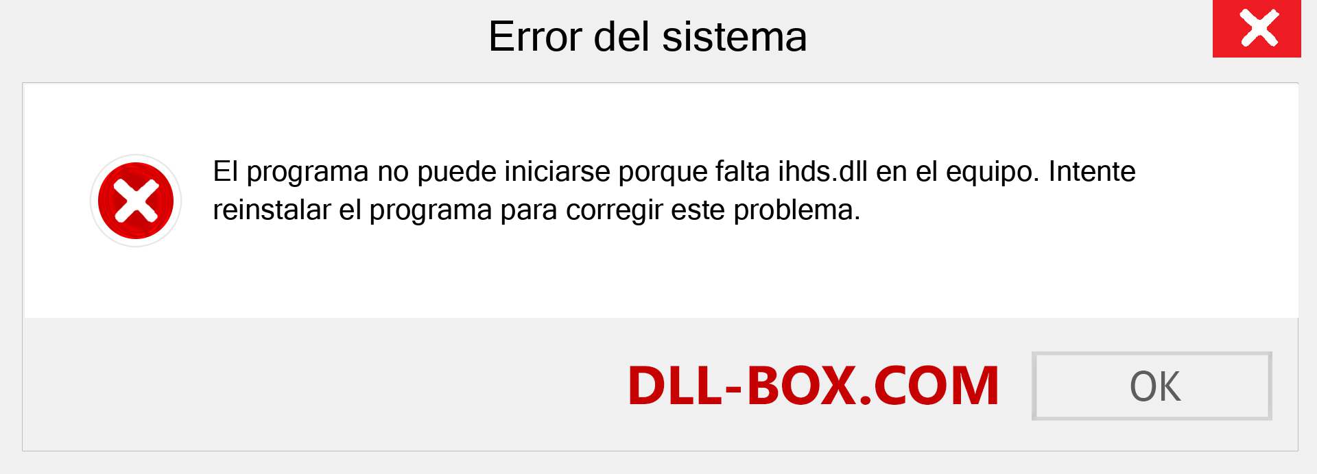 ¿Falta el archivo ihds.dll ?. Descargar para Windows 7, 8, 10 - Corregir ihds dll Missing Error en Windows, fotos, imágenes